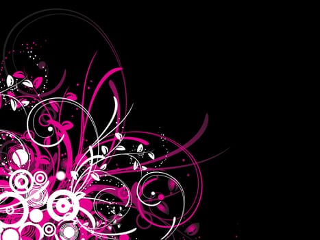 Chaotic floral background