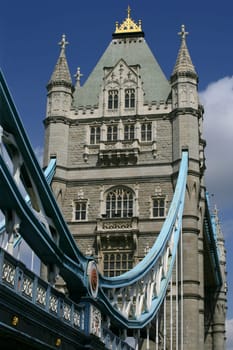 Tower Bridge over the river Thames in London.