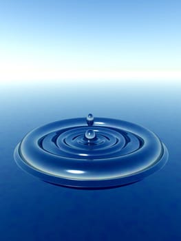 A computer created image of a liquid ripple.