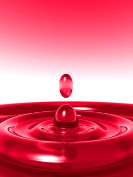 A computer created image of a liquid ripple.