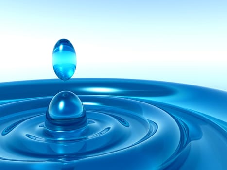 A computer created image of a liquid ripple.