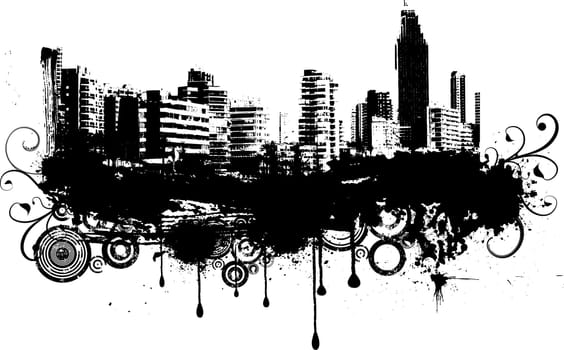 Grunge style urban scene
