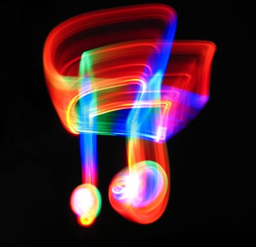 colorful dancing musical notes