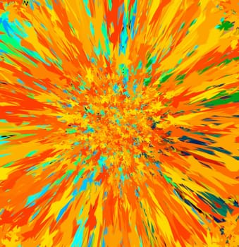 Floral design on grunge background