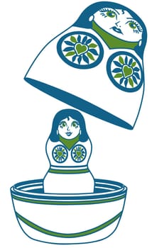 Russian illustration matrioshka