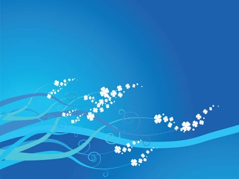 illustration of floral background with shamrock