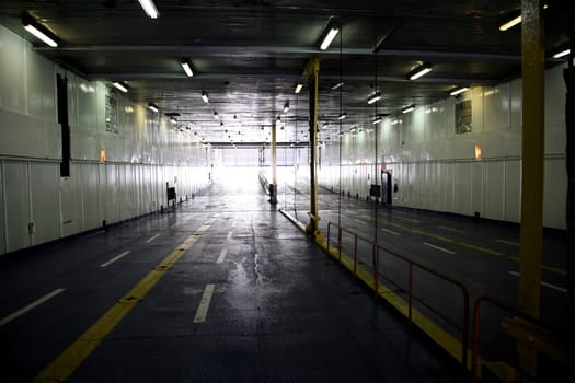 boarding zone in a boat on the port of Algeciras