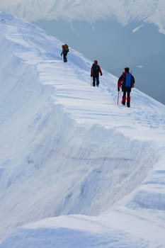 Trekking in Piatra Craiului Mountains, Romania.