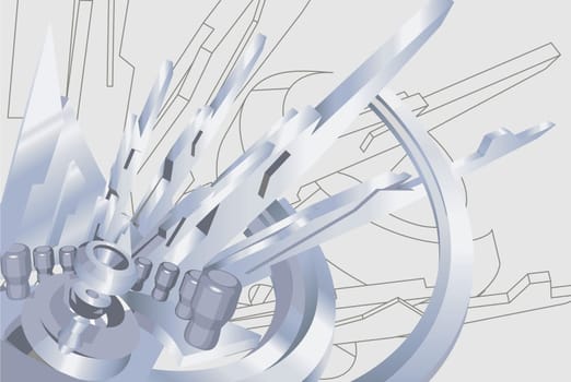 an industrial / technological background or design element.