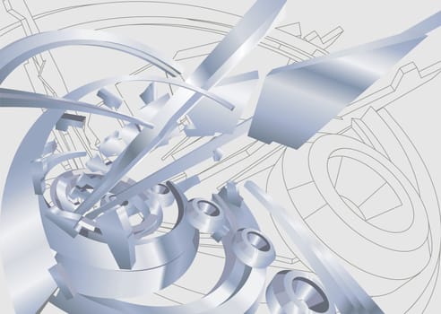 an industrial / technological background or design element.