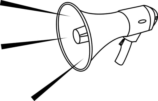 Vector illustration of a megaphone