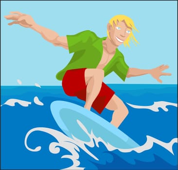 a surfer surfing a wave