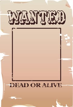 a vector wanted poster, type created for the poster.