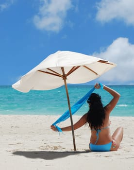 woman by the ocean