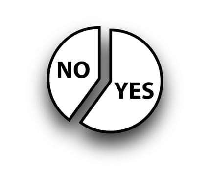 An image of a graphical pie chart, it could be useful for business concepts.