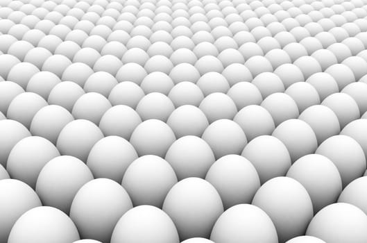 3d image of an egg army formation