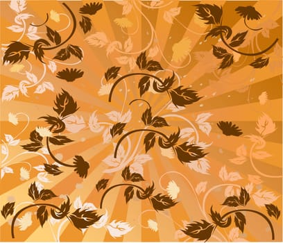 Floral Background abstract  art  - vector illustration