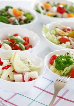 Different salads in buffet - healthy food