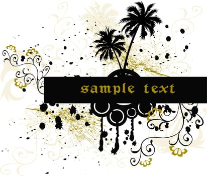 Abstract background with frame - art vector illustration