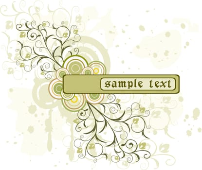 Abstract background with frame  - vector art illustration