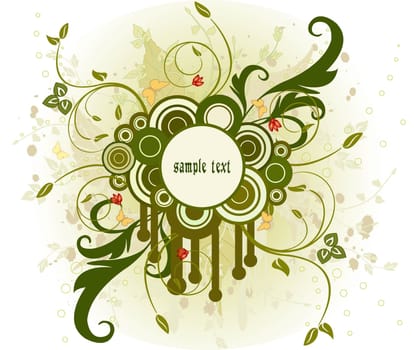 Floral frame - vector