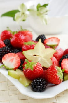 Fresh fruits as dessert with low calorie
