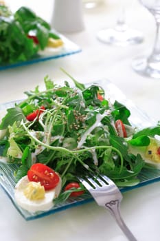 Healthy salad with rocket