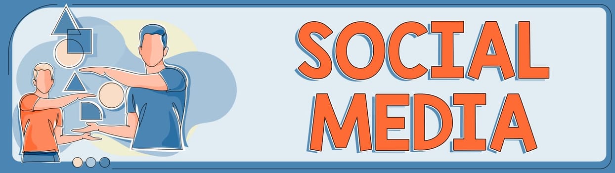 Handwriting text Social Media, Business approach Online communication channel Networking Microblogging