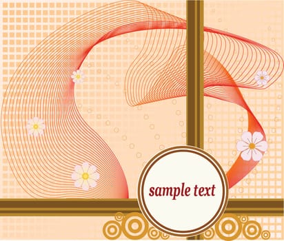 Abstract floral art design vector illustration
