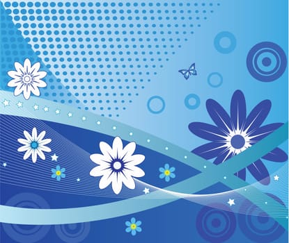 Abstract floral art design vector illustration background