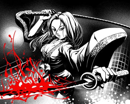 This illustration is a nice mix of the US comic style and the japanese famous manga art