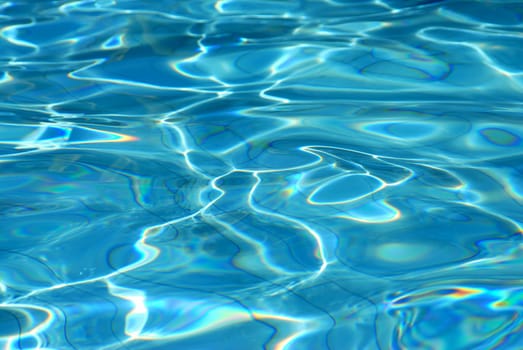 reflection of the sun in a swimming pool, ideal as background