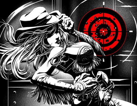This illustration is a nice mix of the US comic style and the japanese famous manga art