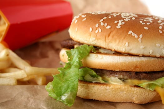 Beef burger sandwich