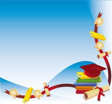 books and scroll background image