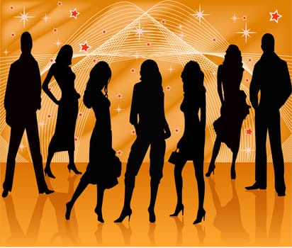 Fashion girls and boys vector illustratio