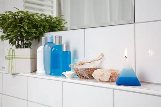 Detail of bathroom interior and accessories