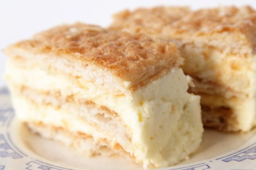 French dessert Custard Slice (millefeuille)