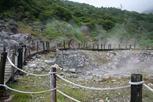 steaming ground