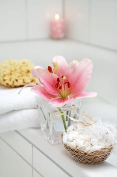 Detail of bathroom accessories