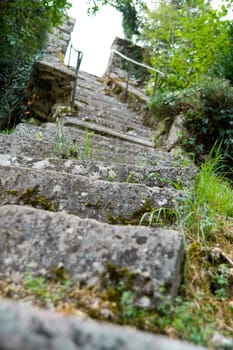 Old stone stairs.