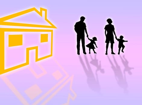 House for sale for this happy family