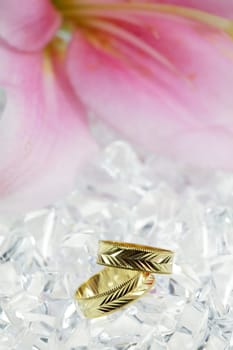 Still life for wedding with wedding rings