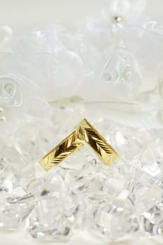 Still life for wedding with wedding rings