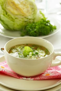 Vegetable soup - low calorie eating