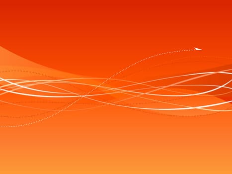 Above and Beyond Background with flowing lines and arrow. Easy-edit layered file.