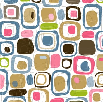 Retro Candy Squares (Vector) Spot illustration of stylish, retro squares. All  squares complete so you can move them around! Easy-edit vector file--No transparencies or strokes!