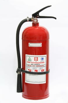 dry chemical fire extinguisher isolated on white background