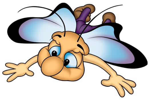 Butterfly 09 - High detailed and coloured illustration - Flying butterfly