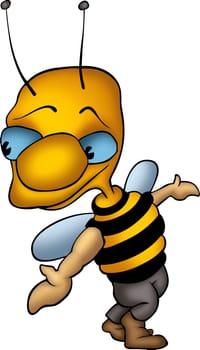 Little Wasp 02 - High detailed and coloured illustration